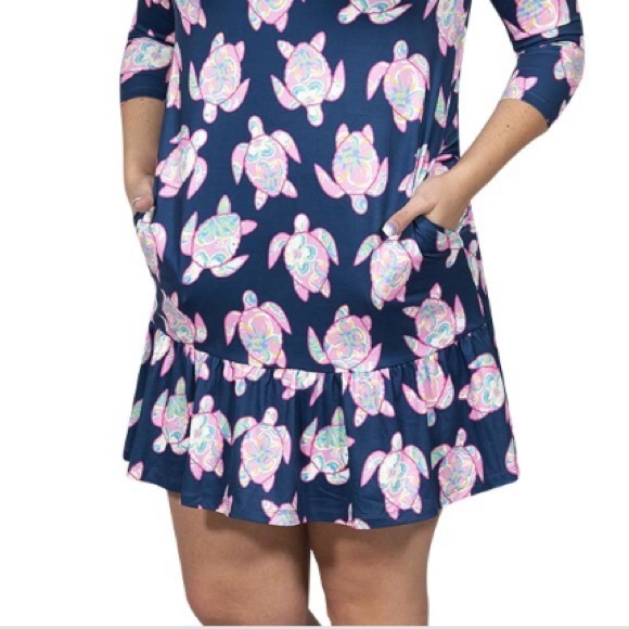 NWT Simply Southern IvyTurtle Keyhole Ruffle Dress - Picture 3 of 7